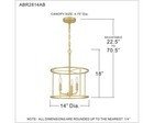 Quoizel Three Light Pendant Abner Abr2814ab Aged Brass Finish