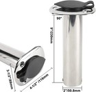 4 Pcs Stainless Steel Fishing Rod Holders 90 Degree For Boat Marine Flush Mount