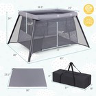 Travel Crib W  Safety Enclosure   Padded Mattress Carrying Bag Indoor   Outdoor