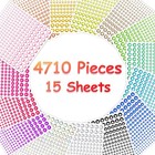 Tidponra 4170 Pcs 6 Sizes Self 6 Sizes 3mm 4mm 5mm 6mm 8mm 10mm   15 Colors