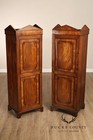 Antique Georgian Style Pair Of Single Door Wardrobe Armoires