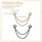 Metal Magnetic Clothing Clips  Magnetic Button Clips gold black