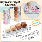 Keyboard Fidget Toy Keychain Mechanical Switch Stress Relief Morandi Color
