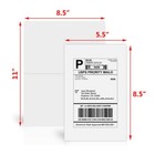 8000 Premium 8 5  X 5 5  Half Sheet Self Adhesive Shipping Labels 2 Per Sheet 