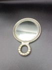Antique  Sterling Silver Repousse Hand Mirror