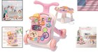 3-in-1 Baby Walker And Activity Center Plastic Toddler Pink