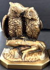 Vtg 1960s Solid Brass Owl Bookends Pm Craftsman Philadelphia Mfg Co Usa Ff-1