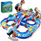 Double-tier Kids Water Table Toys  100pcs Water Park Playset With Pump  Diy T   