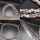 Vintage Venetian Trade Beads Old African Multi Glass Chevron Beads Long Strand