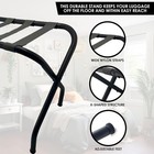  set Of 2  Luggage Racks  Durable Steel Portable Folding Suitcase Stand - Gray