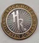 Hard Rock Hotel Las Vegas Casino Token  999 Silver brass Token Toning abrasions