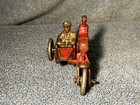Vintage Hubley Cast Iron Cop Motorcycle With Side Car   Rider Original Red Paint