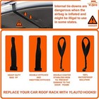 Rooftop Cargo Tie Down Hook Straps For Attaching Car Top Carriers Without A Roof