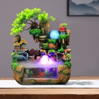 Indoor Water Fountain With Led   Mist Resin Rockery Waterfall Home Decor Art Dec