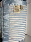 My Blankee Blue White Stripe Baby Blanket Satin Trim Swirl Kids Security Lovey