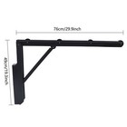 Spa Supply Hot Tub Cover Lift Foldable Hot Tub Cover Roller Racks Black 2pcs Top