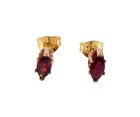 19thc Antique   ct Flawless Ruby 14ktgfearrings  Neo paleolithic Tree-ripened Gem