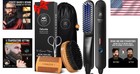 Ultimate Beard Grooming Kit  Straightener  Boar Brush  And Leather Storage Bag