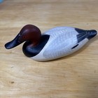 Steven R Lay Canvasback Duck Decoy Miniature Signed Hand Carved Hand Painted