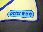 Peter Max Pop Art Psychedelic 1960s Silk Scarf Geometric Mod Crescent Moon 21 