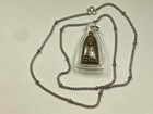 Vintage Thai Buddha Statue Amulet And 24  Non-tarnish Necklace