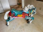 1980 Mexican Wooden Carousel Pony  Full Size  Antique  Collectible