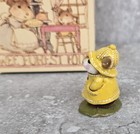 Vtg Retired Wee Forest Folk Wff April Shower Mouse Raincoat Free Us Shipping