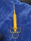 Antique Vintage  Brass 3 Ring Piston Syringe Medical Veterinary Irrigator 8 5 
