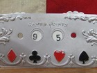 Vintage 1920s Antique Playing Cards Game Hand Counter Metal Poker Bridge Rare