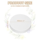 24pcs 2  Rubber Carving Blocks  Soft Linoleum Art Carving Block Round  White