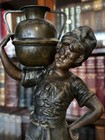 Pair Of Antique French Bronzed Figures