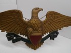 Sexton 27    Patriotic American Eagle Shield Wall Plaque Gold Aluminum Vintage
