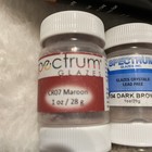 Lot   Set Of 6 Spectrum Gems Crystal Glazes 1 Oz Jars And 16oz Saxarts Gloss 