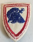 Sew On Patch Sword Through Roman Helmet  Shield Shaped  Vintage