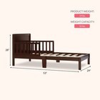 Toddler Bed Frame Pinewood Children Kids Safety Rail Headboard Choose Your Color