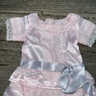 American Girl Beforever Samantha s Pink   Lace Frilly Frock Dress   Tights