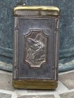 Antique Art Nouveau Silver Metal Match Safe Case Vesta Holder