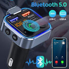 Bluetooth Car Fm Transmitter Mp3 Player Hands Free Radio Adapter Kit Usb Charger