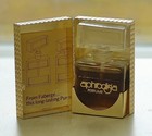 Vtg  Aphrodisia By Faberge Splash Pure Perfume In Golden Case 1 4 Oz 7 4 Ml Old
