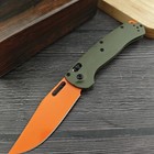 Edc Pocket Folding Outdoor Knife Green G10 Handle Axis Lock Orange Color Blade