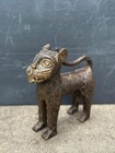 Authentic West African Benin Bronze Leopard Sculpture - Royal Art From Nigeria
