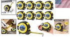 Durable 25ft Measuring Tape - 10 Pack Yellow Retractable With Fraction Scale