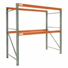 Pallet Rack - 108  W X 42  D X 144  H - 6 420 Lbs Shelf Cap - Tear Drop Style