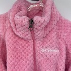 Columbia Fuzzy Fleece Pullover Sweatshirt Pink Quarter Zip Mock Neck Soft