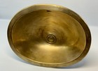 Antique Solid Brass Oval Sink 17    Length Architectural Salvage Original Stopper