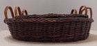 Vintage Wicker Oval Nesting Baskets W handles Set Of 3