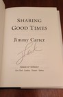 President Jimmy Carter Hand Signed Sharing Good Times Hard Cover Book 