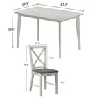 5 7 Pcs Dining Table Set For Kitchen Dining Room Bedroom Solid Wood Chairs New