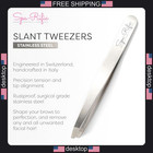 Spa-rific Handcrafted Stainless Steel Slant Tweezers For Eyebrow Grooming