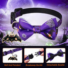 4 Pack Halloween Cat Collar With Bow Tie And Bell breakaway Kitten Collar For   